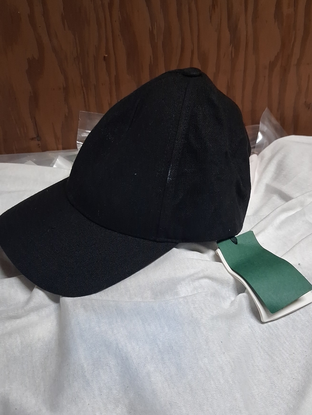 NWT Varsity Black Legacy Structured Linen Licorice Baseball Cap